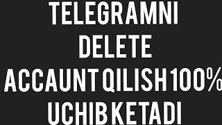 Telegramni "delete account" qilish. Akkauntni butunlay o'chirish