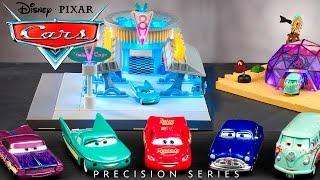 Cars Precision Series - Lightning McQueen, Flo’s Café Playset & Filmore's Taste-In