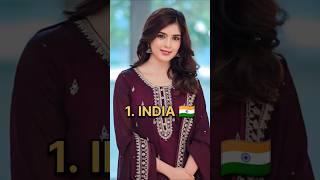 Top 10 Asian Countries Most Beautiful  Female of Defferent countries #shorts