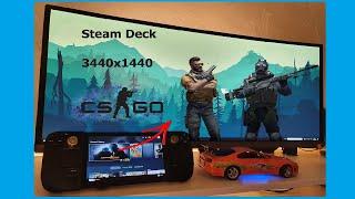 Steam Deck CS:GO on ultrawide screen competitive