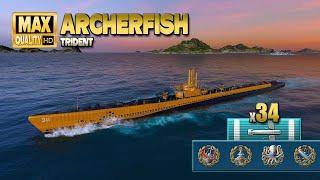 Submarine Archerfish in big trouble - World of Warships