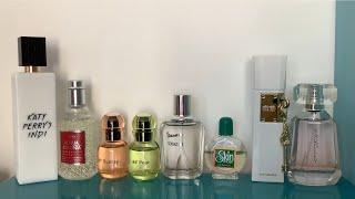 What I wore Last Week inc Yardley Rosie Ruby 4711 Acqua Colonia Pomegranate Eucalyptus & H&M Sunray