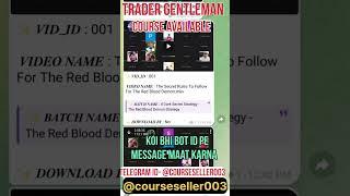 Trader Gentleman Paid Course Free Telegram Channel | Trader Gentleman Paid Course Free | #trading