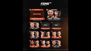 FAME MMA 24  Underground Ferrari Bratan Labryga Pasternak Live na żywo Komentarz