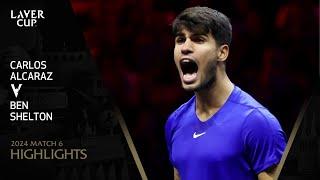 Carlos Alcaraz v Ben Shelton Highlights | Laver Cup 2024 Match 6