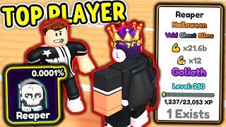 TOP PLAYER Helps Me CRAFT STRONGEST REAPER PET in Roblox Arm Wrestle Simulator..