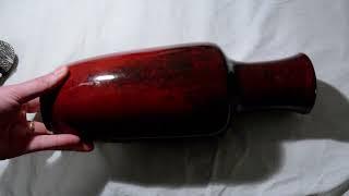 cherry red ruby uranium glaze vase Paul Milet Sevres