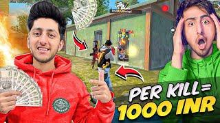 Per Kill ₹1000 Challenge With My Brother ​⁠@asarmyakshay Who Will Win The Most Money - Free Fire