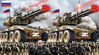 Just happened! 22 Russian giant Laser TANKS bombarded 220 NATO tanks and Ukrainian troops.