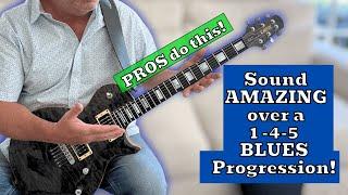 How To EASILY Solo Over A 1-4-5 Blues Progression | Create TASTY Blues Rock LIcks!