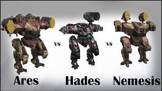 War Robots - Ares vs Hades and Nemesis ability damage comparison