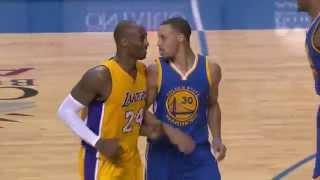 Kobe Gives Curry Respect After Draining Long Three