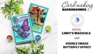 Lindy's Gang Magicals Card Making Backgrounds 1 with  Butterfly Effects