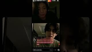 jk and V live ONG Instagram #diy #diycraft #jimin #bts #viral #beauty #likeforlikes #mybtstory#v #jk