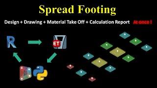 [Spread footing]  Work flow by Revit + ETABS + Dynamo + Python