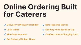 Online Ordering Software for Caterers - HoneyCart Demo