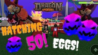 Hatching 50 HAUNTED EGGS!!  Halloween Event 2021 | Dragon Adventures