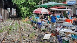 [4K] Makkasan Train Station Market in Bangkok, Thailand 2020