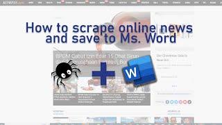 Scrape Online News And Save To Ms. Word