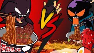 SPICY NOODLES CHALLANGE!! (Feat. Whitty, AGOTI) | Friday Night Funkin Animation Mukbang