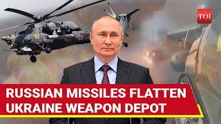 Putin’s Chopper Air-Drops Missiles On Ukrainian Troops; Missiles Flatten Weapons Depot