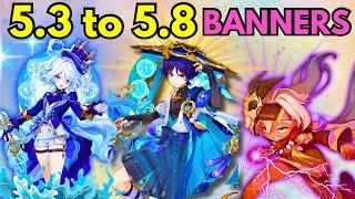 BANNER LEAKS FROM 5.3 TO 5.8 ! WANDERER & FURINA RERUN!5.2,5.3,5.4,5.5,5.6,5.7 & 5.8-GENSHIN IMPACT