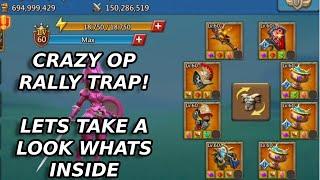 Insane Mythic Champ Rally Trap/ Mini Lead Account overview. Lords Mobile.