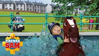 Horse Trapped In Water! | Can Fireman Sam Save the Day? | Fireman Sam Official | Kids cartoon