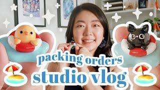  miniature clay studio vlog  summer shop update & packing orders ⭐️ YeppenTube ⭐️