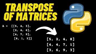 How to Transpose a Matrix With Python