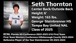 Seth Thornton Soccer Highlight Film