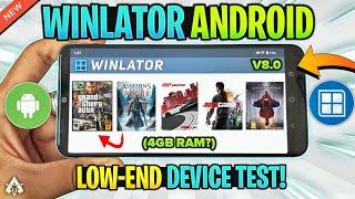  TESTING WINLATOR ANDROID V8.0 ON *LOW-END* DEVICE (GAMEPLAY TEST) WINDOWS EMULATOR