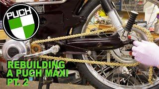 Puch Maxi LS - Moped Rebuild - PT 2 ( install petcock and chains )