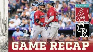D-backs vs. Rockies Game Highlights (6/20/25) | MLB Highlights | Arizona Diamondbacks