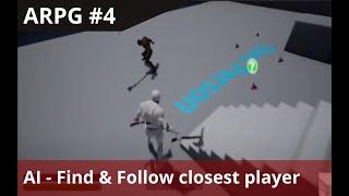 Unreal Multiplayer ARPG turorial #4 - AI enemy find and follow closest player.