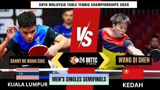 Wong Qi Shen Vs Danny Ng 59th Malaysia Table Tennis Championships 2024 Men's Single Semi Final