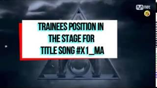 Produce X101 Trainees Position in The Stage for the Title Song #X1 MA  Jima 지마