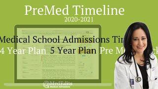 Pre Med & Medical School Admissions Timeline & Requirements 2020-2021