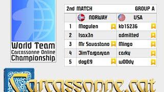 Carcassonne World Team Championship  (Norway vs. USA) | Live Cast