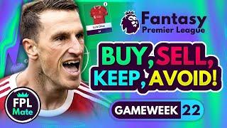 FPL GW22 TRANSFER TIPS! | Buy, Sell, Keep & Avoid for Gameweek 22 | Top Picks Tier List 2024/25! ⭐