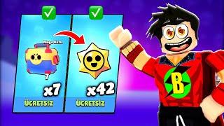 7 BEDAVA MEGA KUTU 42 TANE STAR HEDİYESİ AÇTIM  Brawl Stars