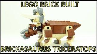 LEGO CUSTOM HOW TO MAKE A BRICKASAURUS TRICERATOPS DINOSAUR