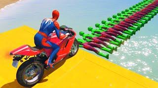 GTA 5 EPIC RAGDOLL SHOW SPIDERMAN VS COLOR MINION FALLS & FAILS LIVE GTA V #gta #shortsfeed