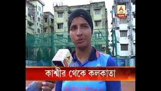 The Kashmir girl Iqra Rasool taking her training in Cricket under  her idol Jhulan Goswami