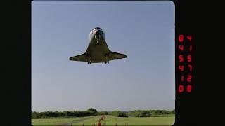 Space Shuttle orbiter landing at Kennedy Space Center - NASA Engineering Footage / Slow motion