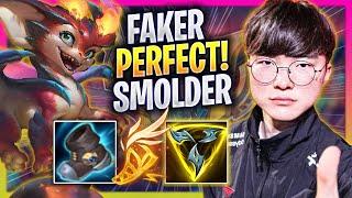 FAKER PERFECT GAME WITH SMOLDER! - T1 Faker Plays Smolder MID vs Syndra! | Season 2024