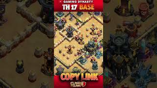 UPDATED| TH17 NEW WAR LEGEND BASE 1#shorts #clashofclans #shortsfeeds  #shortvideo #short #supercell