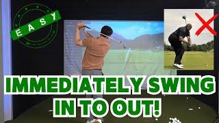 How to create an effortless in to out golf swing to gain distance immediately!