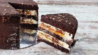 быстрый торт СНИКЕРС, который тает во рту! Просто и очень вкусно! Snickers cake recipe