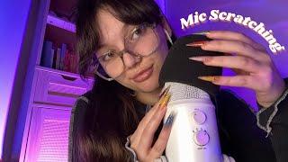 ASMR | Mic Scratching On Bare, Foam & Fluffy Cover With Whispers, Mouth Sounds & Hand Movements